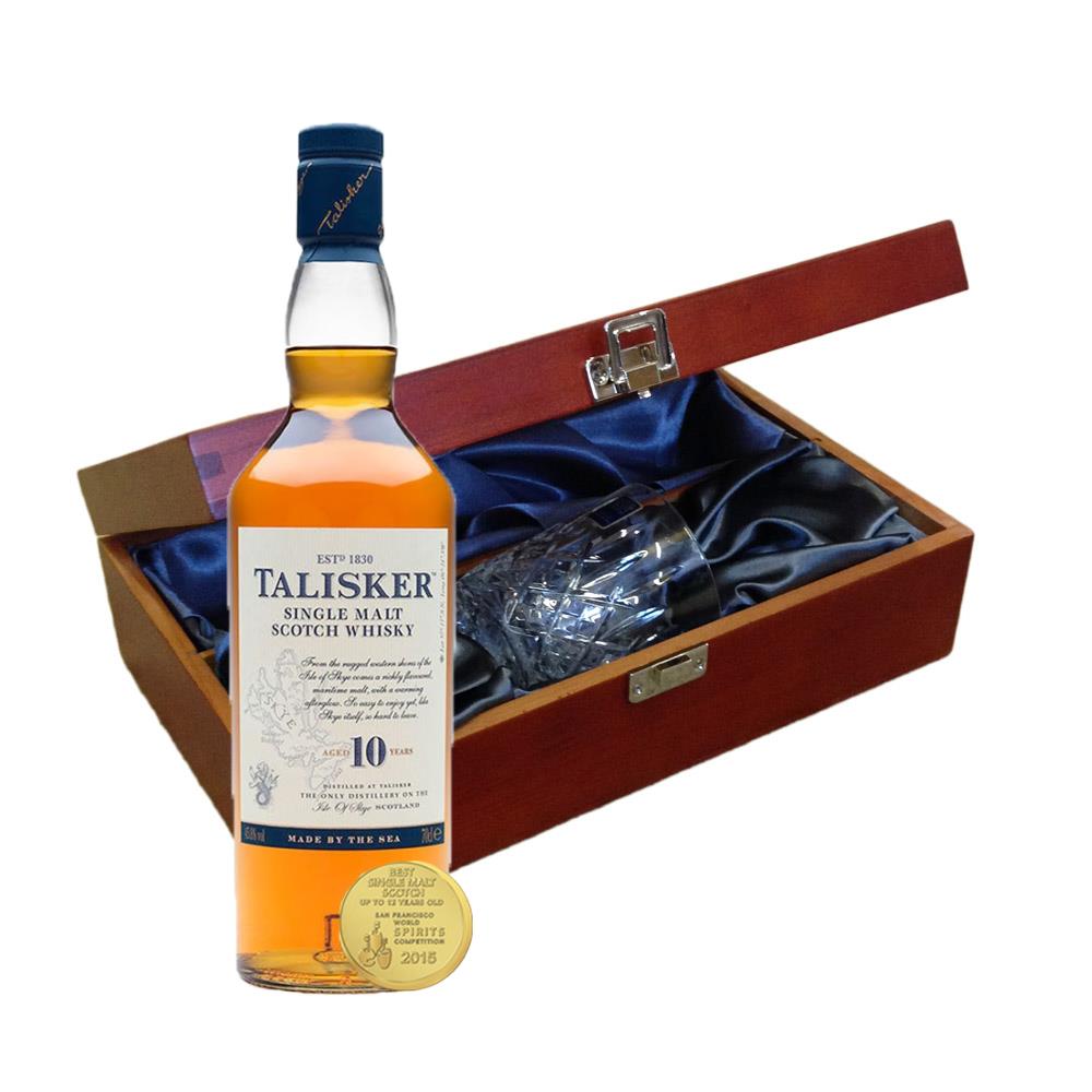 Talisker 10 Year old Whisky In Luxury Box With Royal Scot Glass